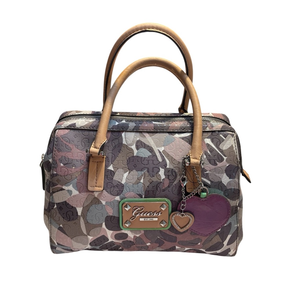 Guess Multicolor Camouflage Satchel